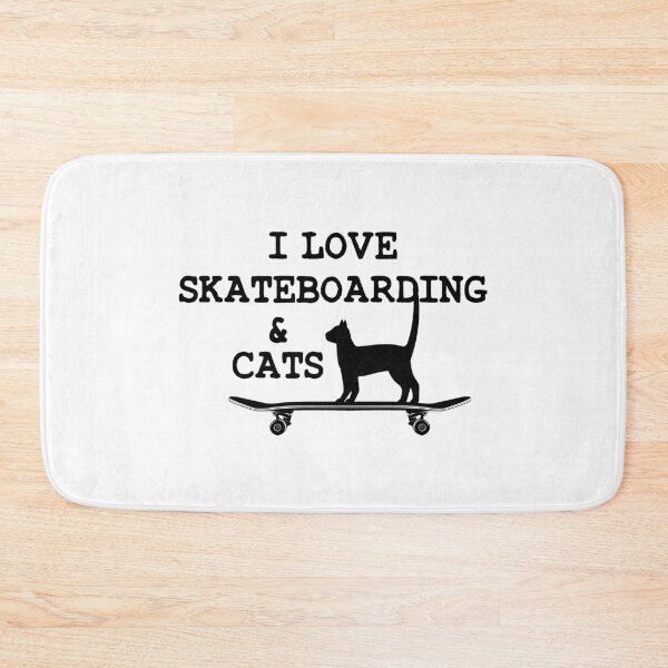 Item preview, I Love Skateboarding And Cats Funny Skateboarding  Gift for skater , Funny Meme Gift for Best Friend boyfriend girlfriend designed and sold by joygift369.