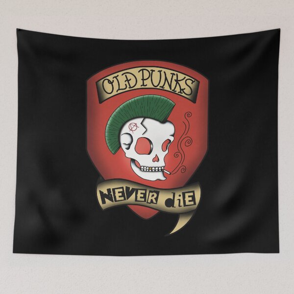 Item preview, Old Punks Never Die designed and sold by Trad-Tattoo.