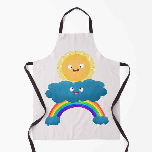 Item preview, Cute happy sun cloud rainbow cartoon designed and sold by FrogFactory.