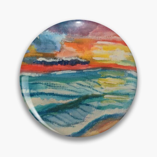 Item preview, Scenic Beach Ocean Watercolor Sunset  designed and sold by Deborah Camp.
