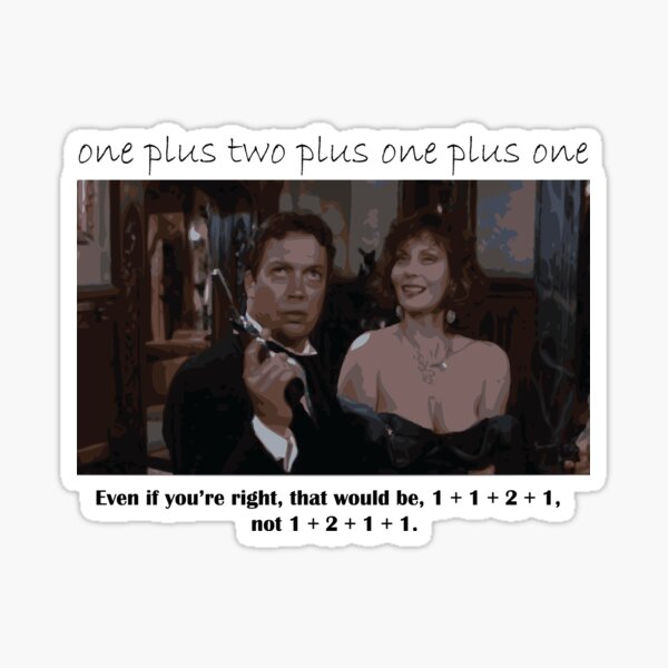 One Plus One Plus Two Plus One Sticker By Kloscko Redbubble