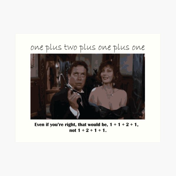 One Plus One Plus Two Plus One Art Print