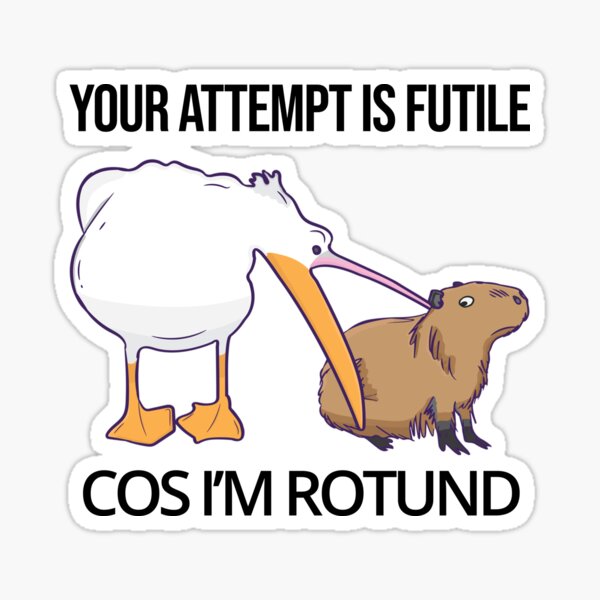 Item preview, I'm Rotund Baby Capybara Pelican Funny Cute Chill Meme designed and sold by alltheprints.