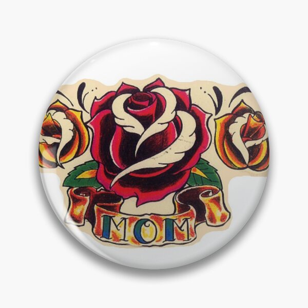 Item preview, MOM TATTOO DESIGN three roses banner old school art designed and sold by 999shirts.
