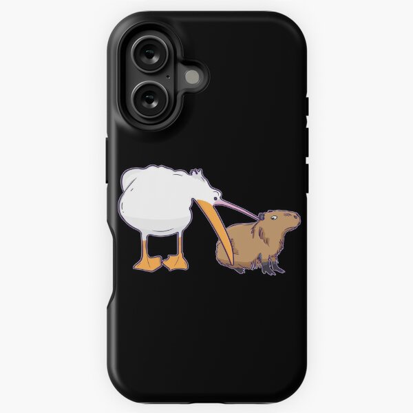 Item preview, Pelican Tries to Eat Capybara Funny Cute Meme designed and sold by alltheprints.