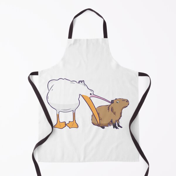 Item preview, Pelican Tries to Eat Capybara Funny Cute Meme designed and sold by alltheprints.