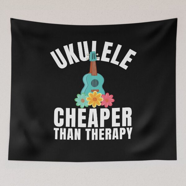 Item preview, Ukulele Cheaper Than Therapy designed and sold by Crafty-Mornings.