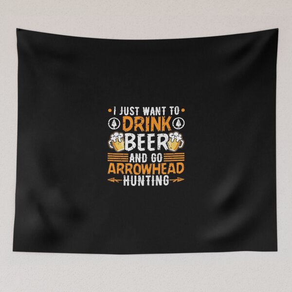 Item preview, Camping T Shirt Drink Beer And Go Arrowhead Hunting Collector Hunter Camper Campfire Gifts Tee designed and sold by soapeselvi.