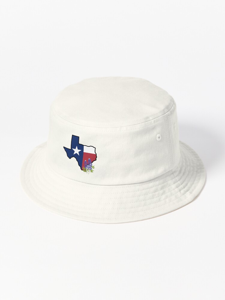 Thumbnail 1 of 6, Bucket Hat, State of Texas Flag with State Flower Bluebonnet designed and sold by Gsallicat.