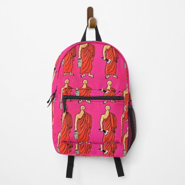 Item preview, Three Monks on Fuchsia Background designed and sold by StefDelapree.