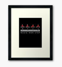 PIXEL8 | Music Non Stop | Red Framed Print