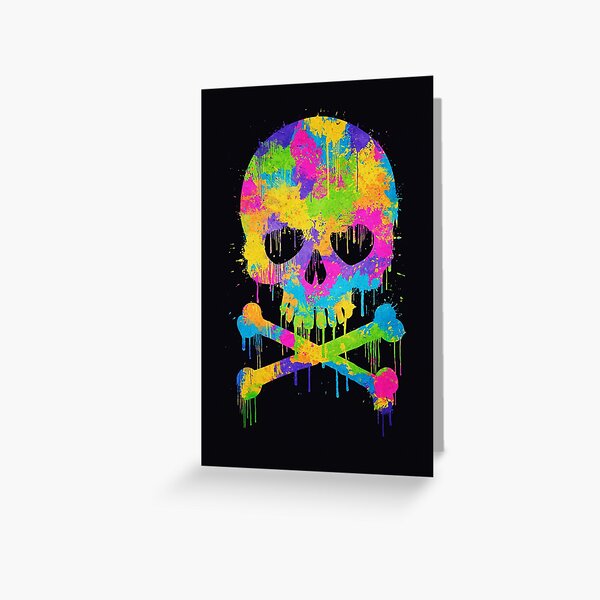 Skull Art Greeting Cards for Sale