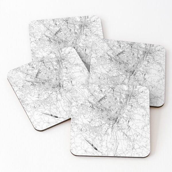 Item preview, Albany White Map designed and sold by multiplicitymap.