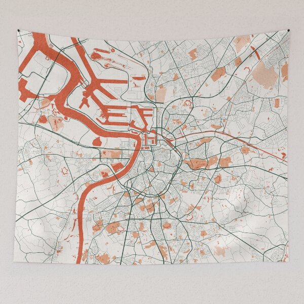 Item preview, Antwerp City Map of Belgium - Bohemian designed and sold by deMAP.