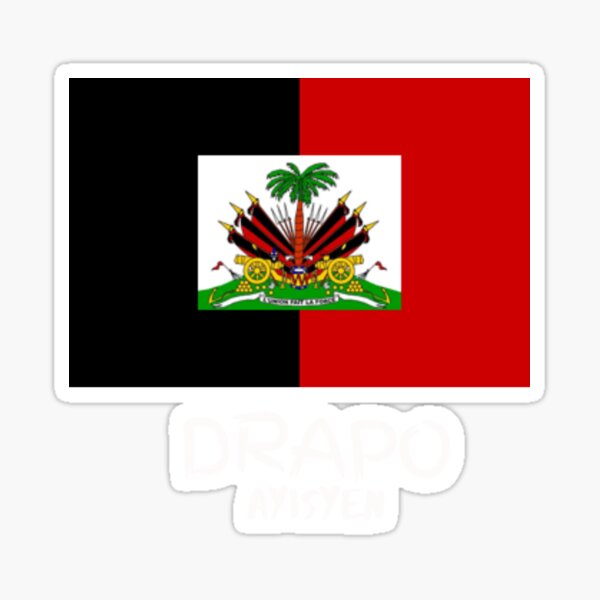 "Haitian Black & Red Flag" Sticker for Sale by papalevant Redbubble
