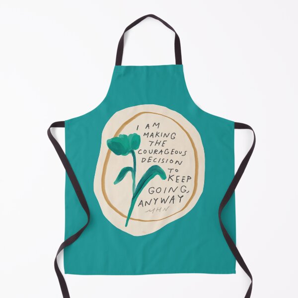 Item preview, Keep Going, Anyway - Inspirational Teal Floral Study Quote designed and sold by morgansgoods.