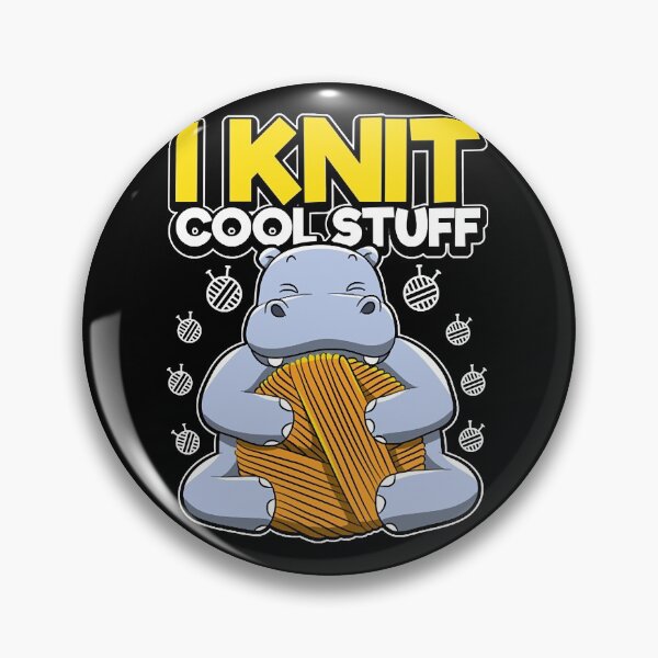 Item preview, I Knit Cool Stuff - Hippo Knitting  designed and sold by irWrobliski.