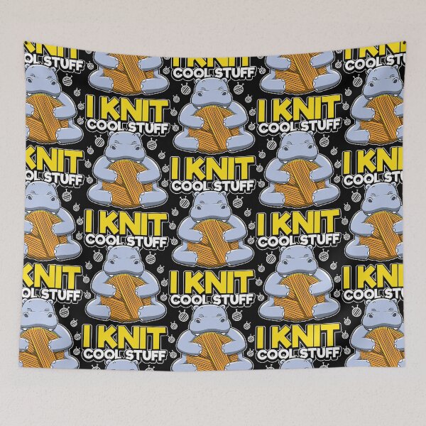 Item preview, I Knit Cool Stuff - Hippo Knitting  designed and sold by irWrobliski.