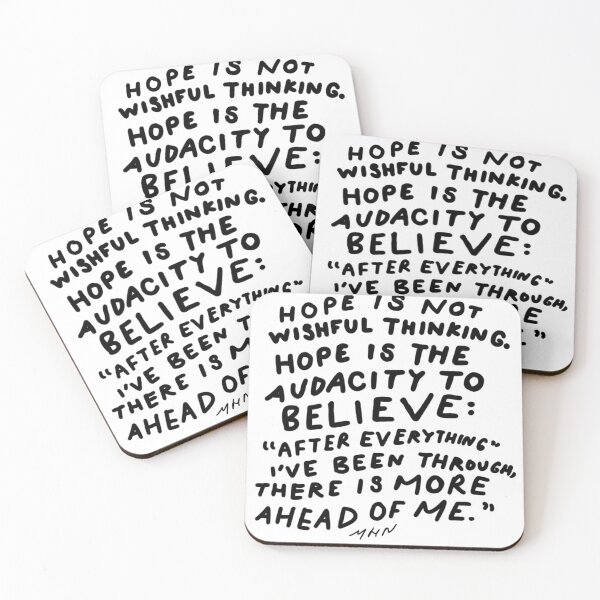 Item preview, Hope is not wishful thinking - inspirational quote by MHN designed and sold by morgansgoods.