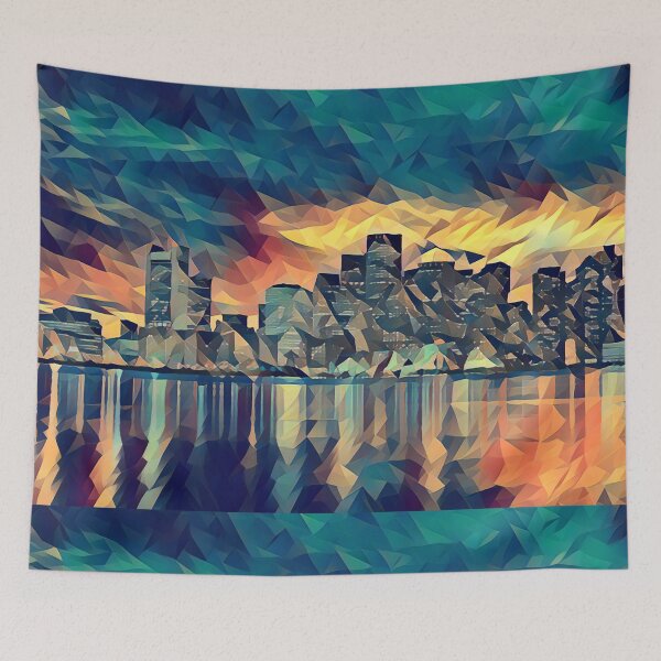 Artikelvorschau, New York Skyline - Low Poly Art - MM008LPAD1 entworfen und verkauft von MktngMultiverse.