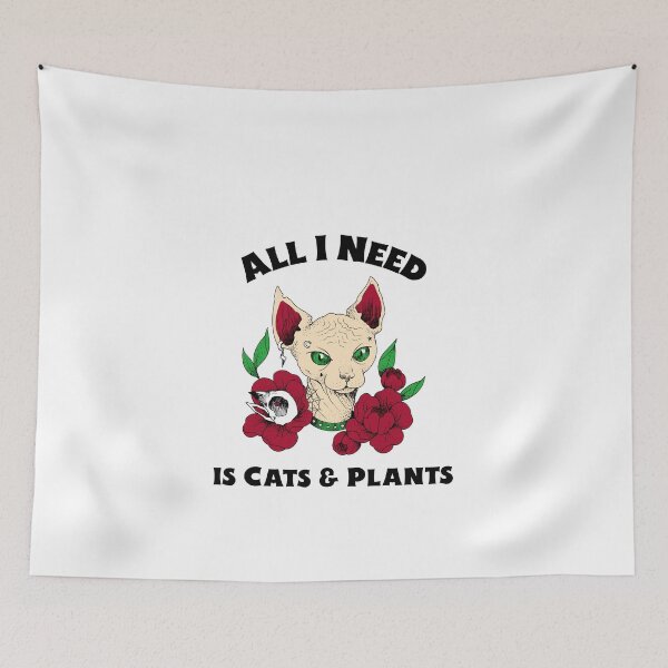 Item preview, All I Need is Cats and Plants designed and sold by AryabyDesign.