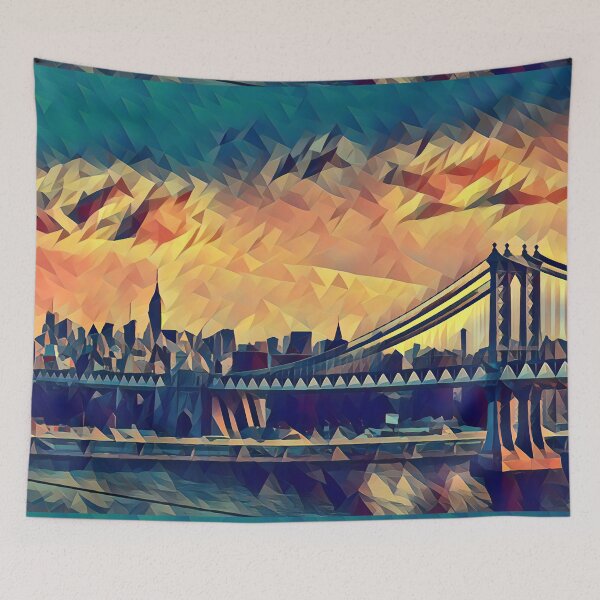 Artikelvorschau, New York Skyline - Low Poly Art - MM009LPAD1 entworfen und verkauft von MktngMultiverse.