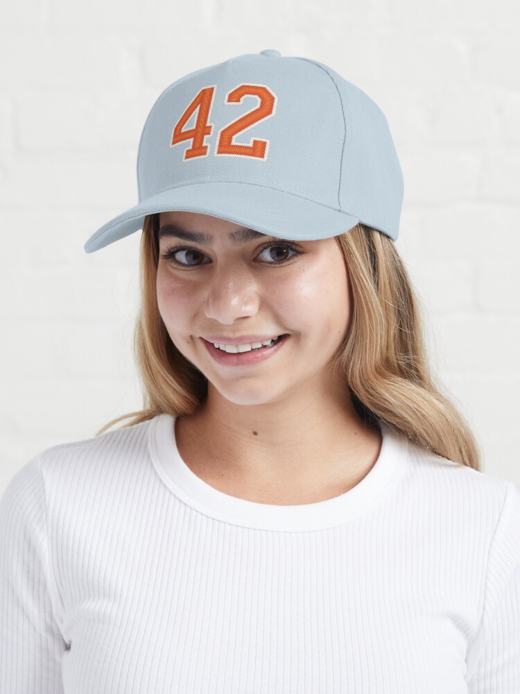 Sports Number 42 Jersey forty-two Orange Bucket Hat for Sale by