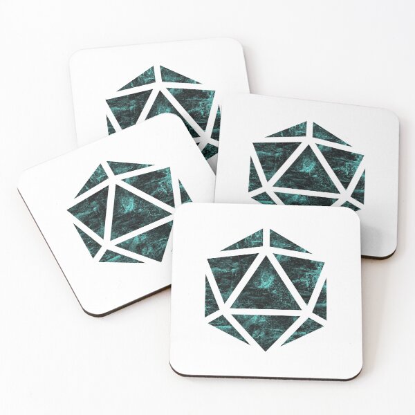 Aperçu de l'œuvre Noir et turquoise D20 créée et vendue par Swoerle.