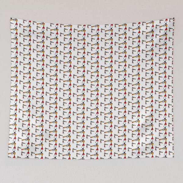 Item preview, Cute Colorful Tribal Warli Art Musicians designed and sold by Digital Lama Creations.