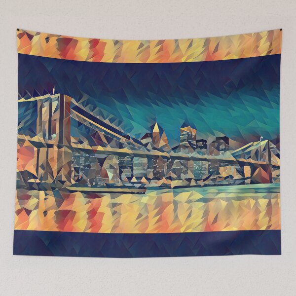 Artikelvorschau, New York Skyline - Low Poly Art - MM0010LPAD1 entworfen und verkauft von MktngMultiverse.