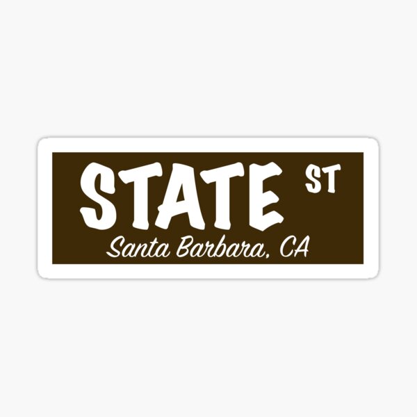 State Street Sign- Brown Sticker