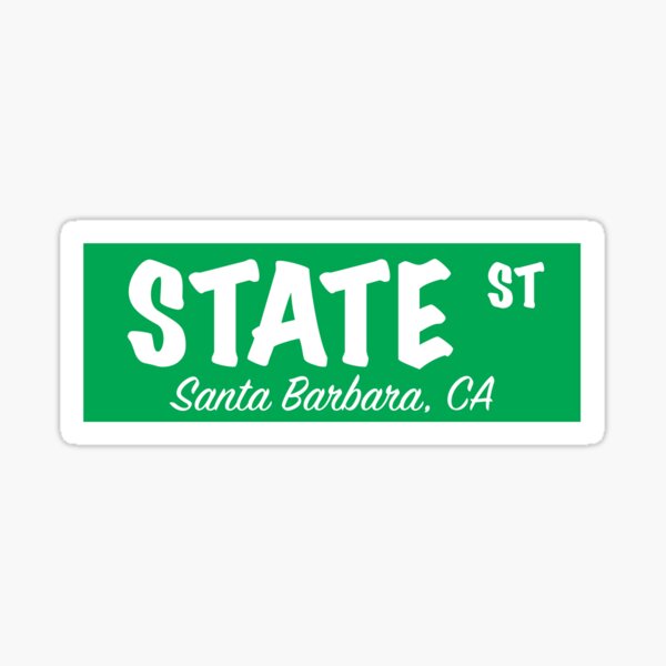 State Street Sign- Green Sticker