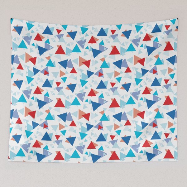 Item preview, Red and blue triangles pattern designed and sold by BLMcreations.