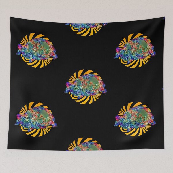 Item preview, Trippy Turtle - Vintage Hippie Terrapin - Happy Vibe designed and sold by ittybittyowl.