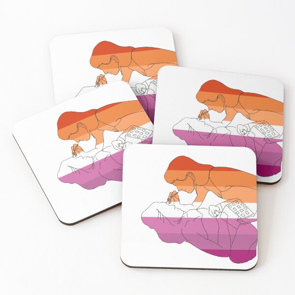 Item preview, Girls Doing Makeup // Lesbian flag designed and sold by mjalred.