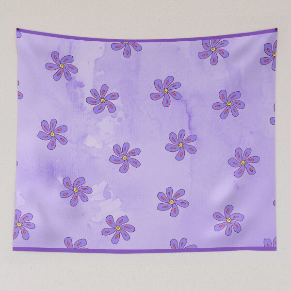 Item preview, purple flowers designed and sold by Mohini Sawant.