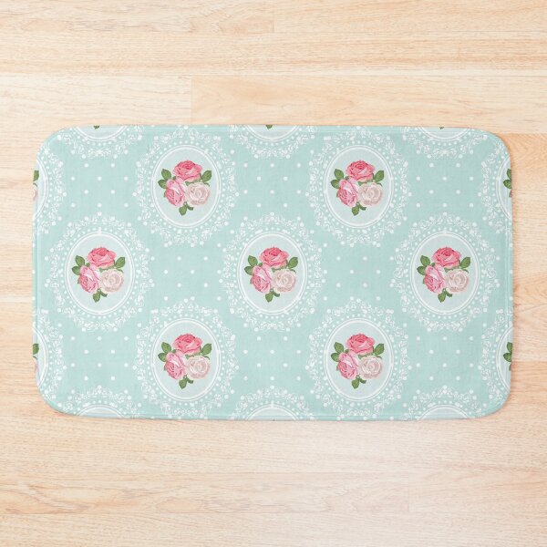 Item preview, Shabby chic rose seamless pattern on polka dot background designed and sold by Lefteris Betsis.