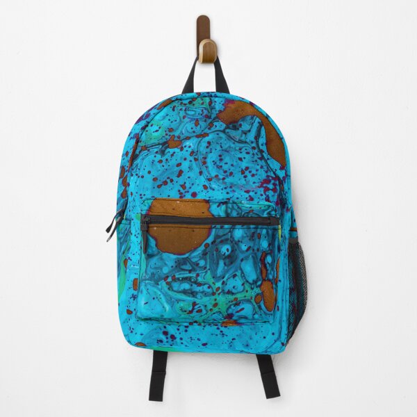 Item preview, Abstract acrylic effect ink blue background designed and sold by Lefteris Betsis.