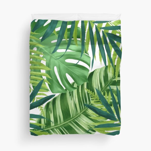 Tropical Leaves III Duvet Cover
