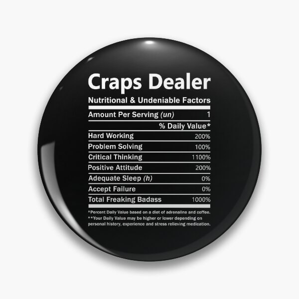 Item preview, Craps Dealer T Shirt - Nutritional And Undeniable Factors Gift Item Tee designed and sold by cpaddensil.