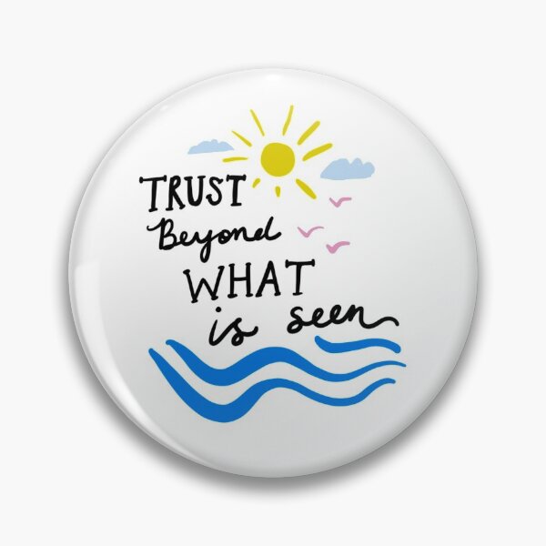 Item preview, Trust beyond what is seen - inspirational quote and ocean waves designed and sold by morgansgoods.