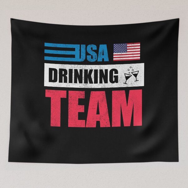 Item preview, USA Drinking Team, With Flag designed and sold by Avishy.