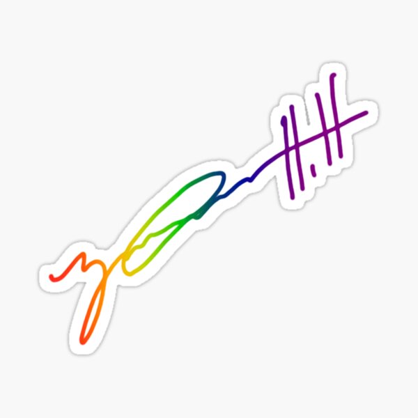 Zoe Colegrove's Signature Rainbow Sticker