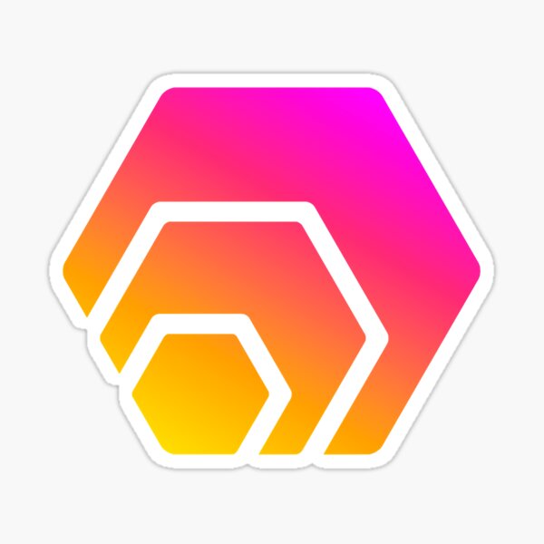 HEX Crypto Hexagon-Logo Sticker