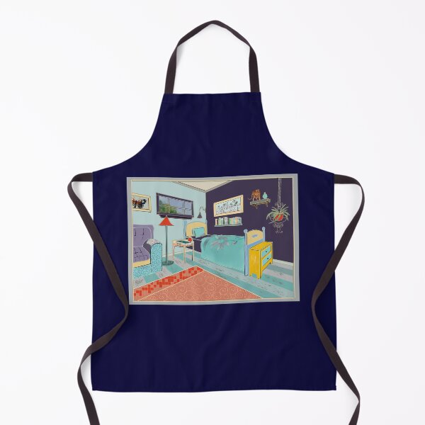Item preview, Expressionist art blue bedroom designed and sold by ahahdodo.