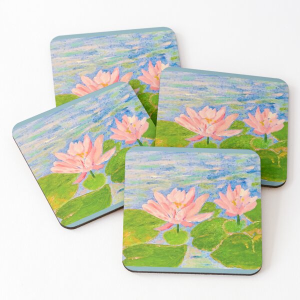 Item preview, Pink lilies pond designed and sold by Ruth Breen Artwork .