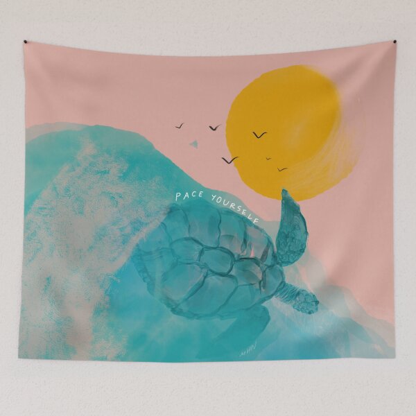 Item preview, Pace yourself sea turtle inspirational beach art designed and sold by morgansgoods.