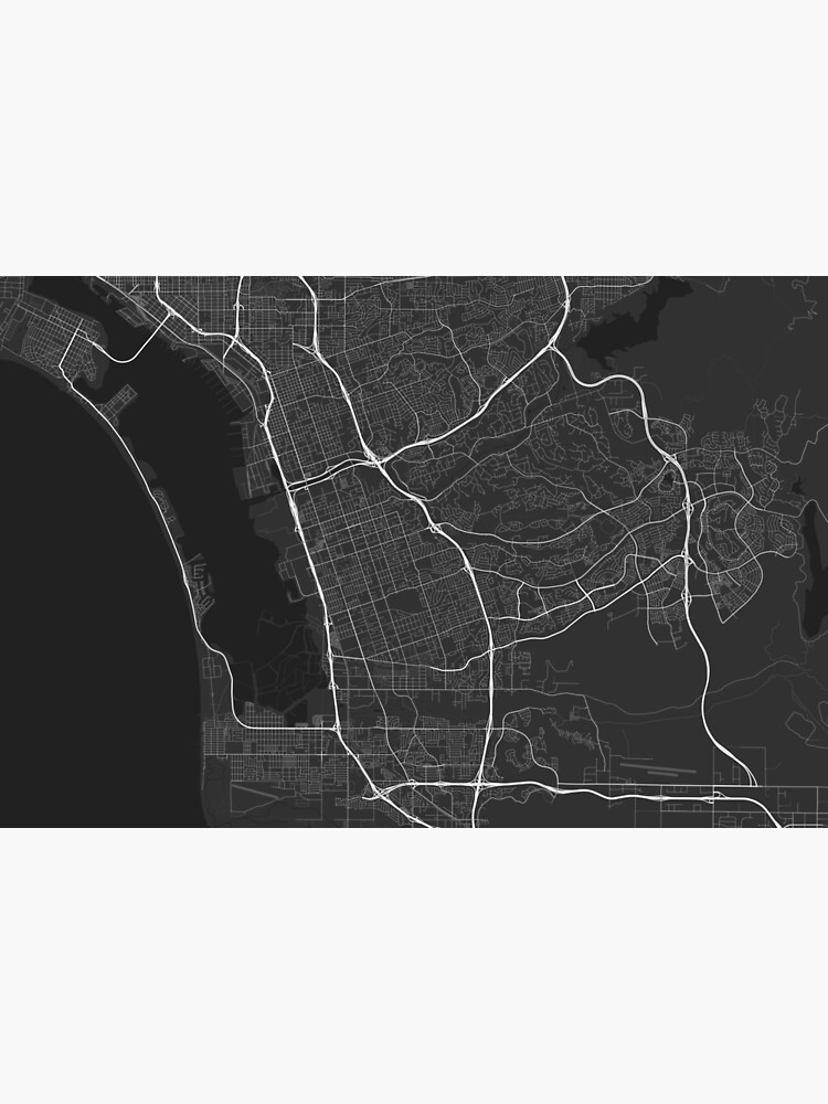 Chula Vista Usa Map White On Black Poster For Sale By Graphical Maps Redbubble 7073
