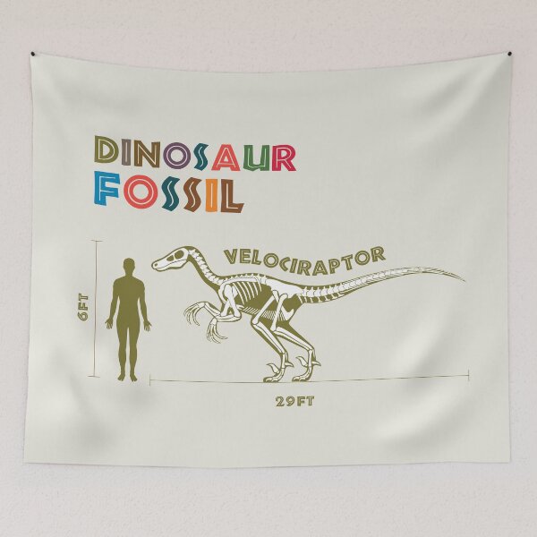 Item preview, Dino Velociraptor Fossil designed and sold by SurfolioPrints.