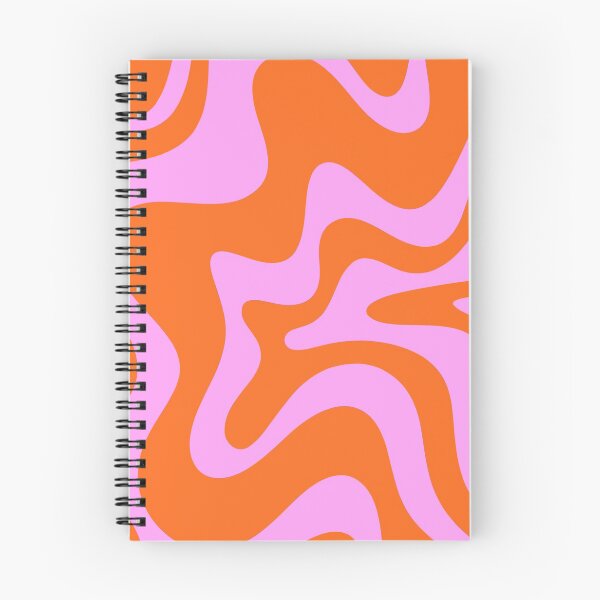 Item preview, Retro Liquid Swirl Abstract Pattern Square in Hot Pink and Red-Orange designed and sold by kierkegaard.